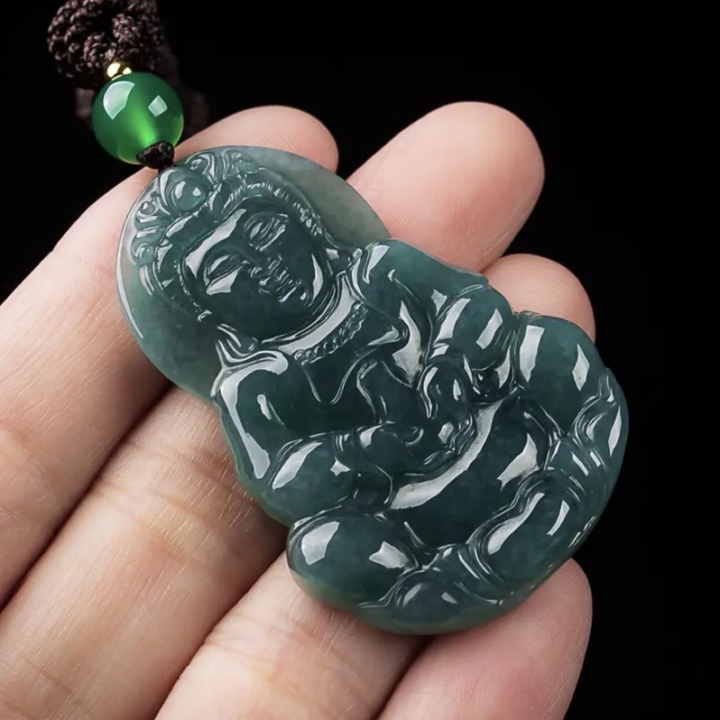 Jewelry & Watches Spółka Z Ograniczoną Odpowiedzialnością - Genuine A-grade Guanyin Buddha , blue