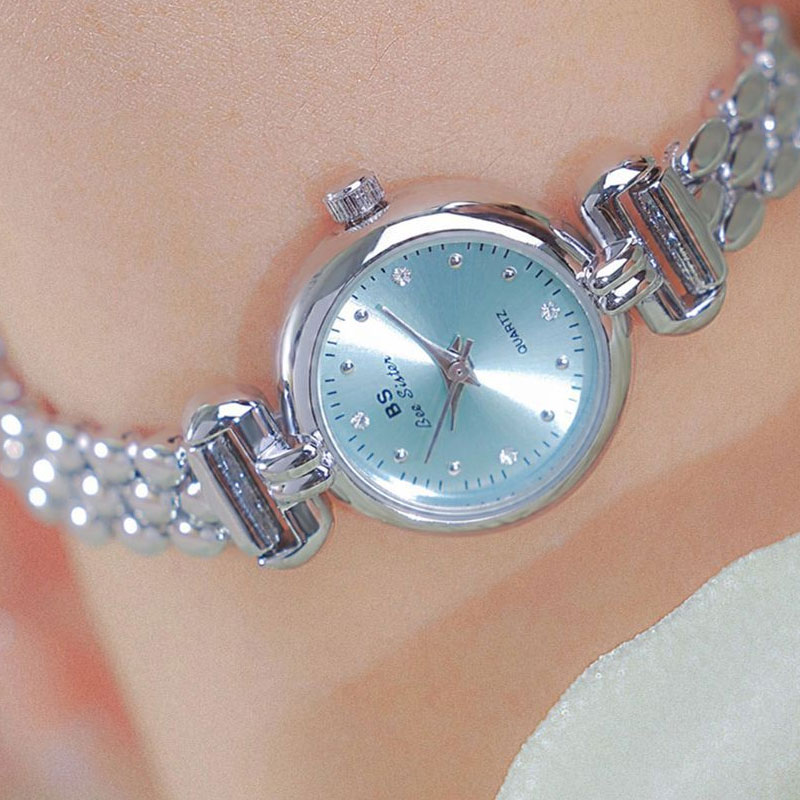 Jewelry Watches Silver - 2024 New Luxury Ice Blue Silver