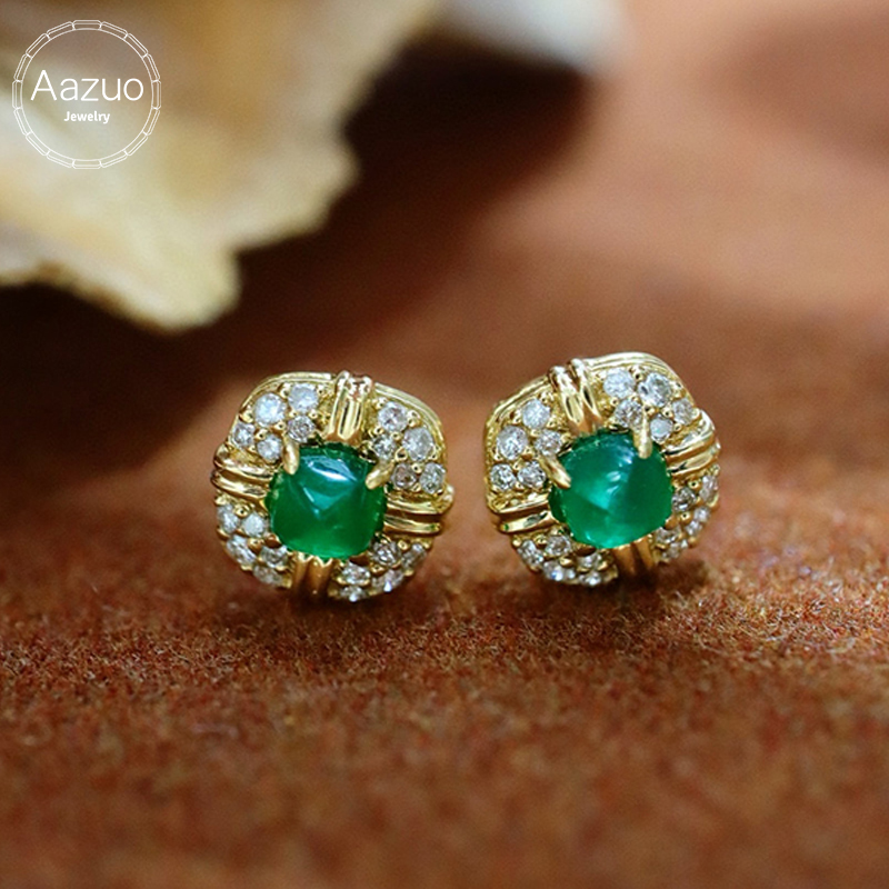 Diamond Stud Earrings - Aazuo Fine Jewelry 18K Yellow Gold