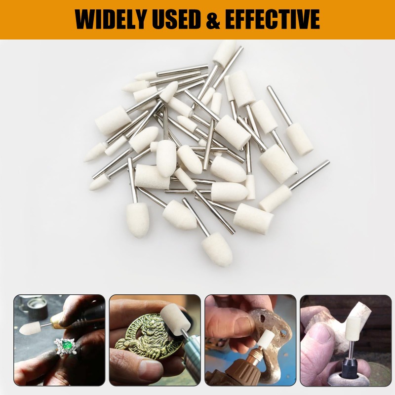 Jewelry Watch - 36Pcs/Set Wool Felt Polishing Bits with