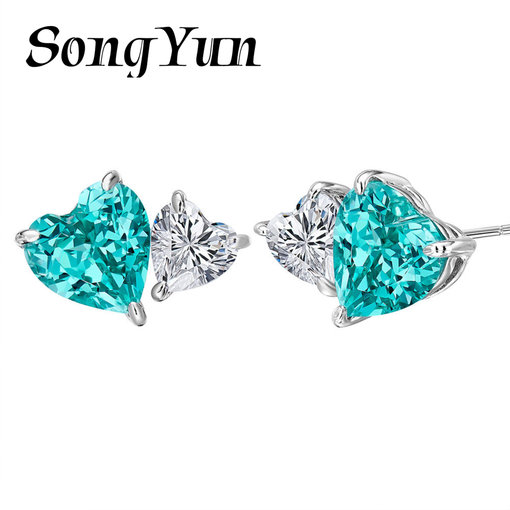 Diamond Stud Earrings - SONGYUN High Carbon Gemstones Jewelry Women