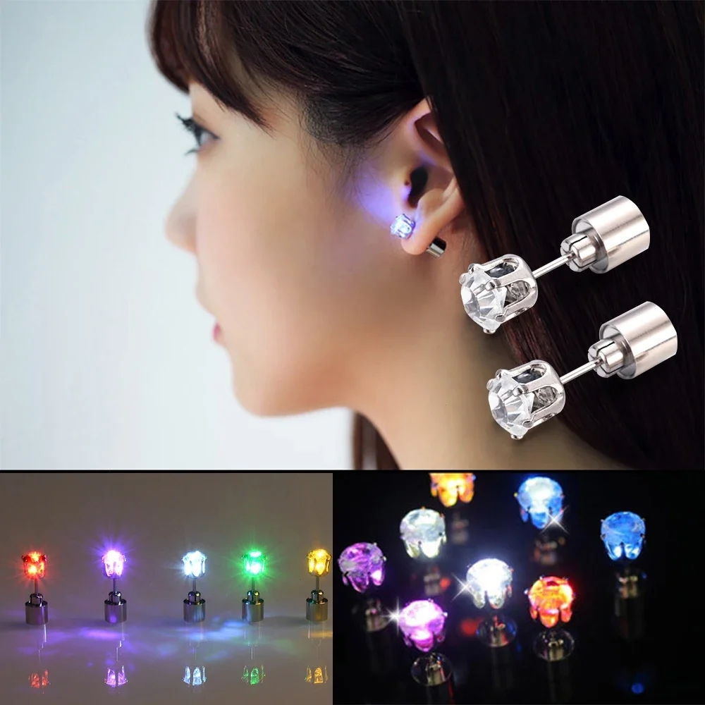 1 Pair Led Light Up Ear Stud B - Diamond Stud Earrings review and price