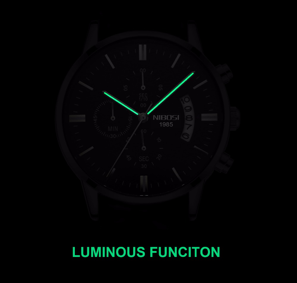 NIBOSI Stainless Steel Black Q - Jewelry Inspired Watches review and price