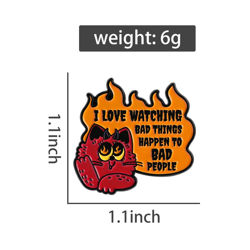 Evil Cat Enamel Pins Watching  - Zoe Jewelry Watches review and price