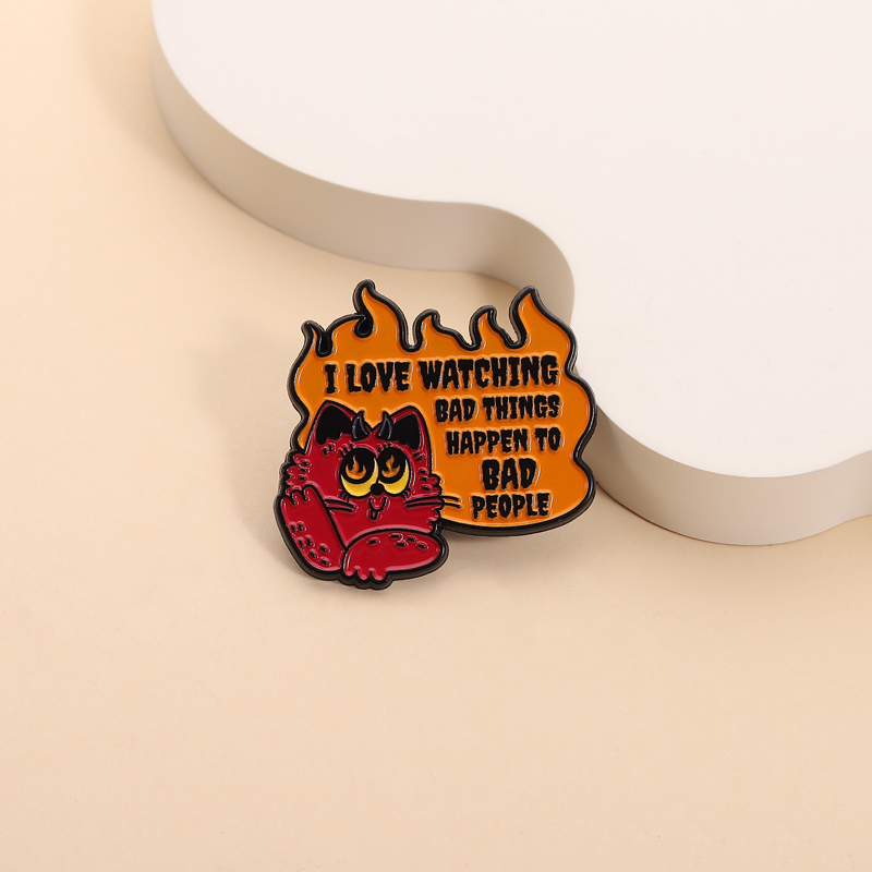 Evil Cat Enamel Pins Watching  - Zoe Jewelry Watches review and price
