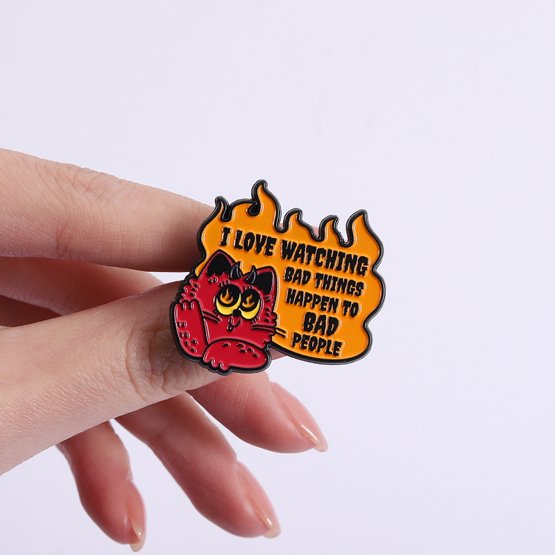 Evil Cat Enamel Pins Watching  - Zoe Jewelry Watches review and price