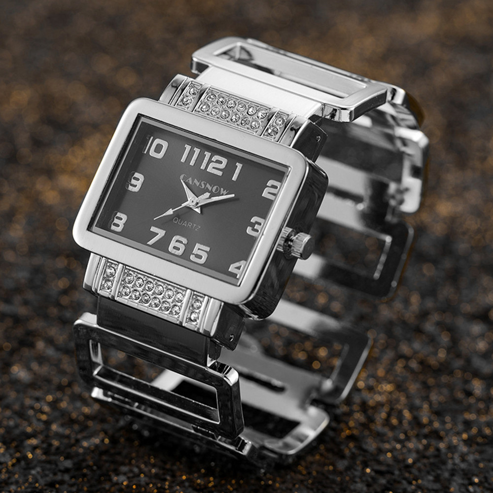 Cansnow Rectangle Ladies Wrist - Jewelry Watches Silver review and price
