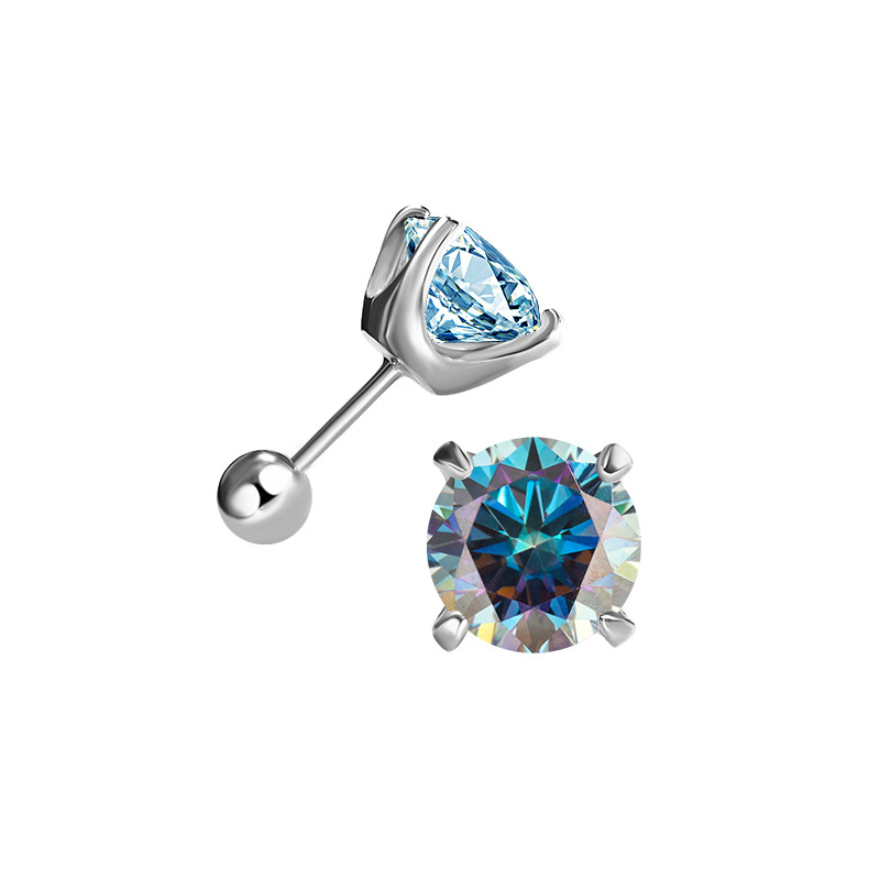 1/2 Carat Moissanite Stud Earr - Diamond Stud Earrings review and price