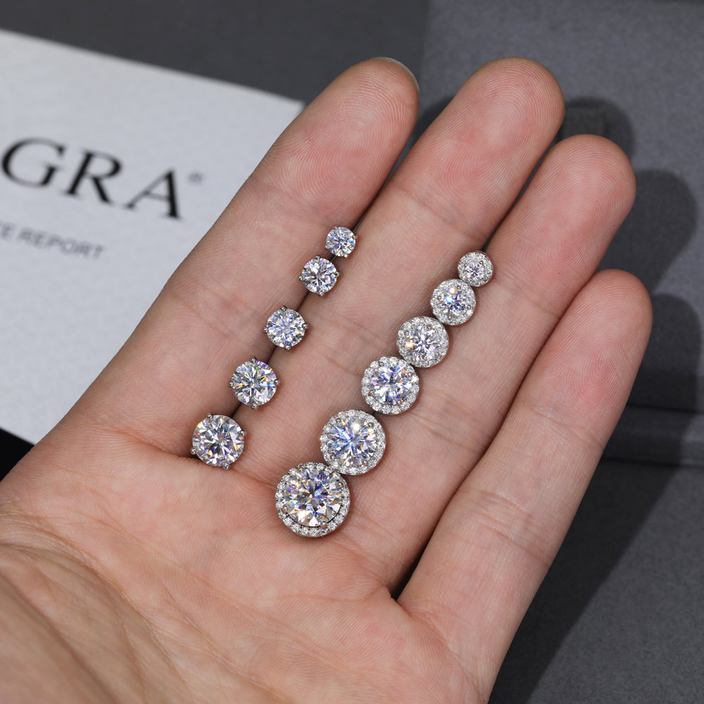 NASIA Premium White/Colorful M - Diamond Stud Earrings review and price
