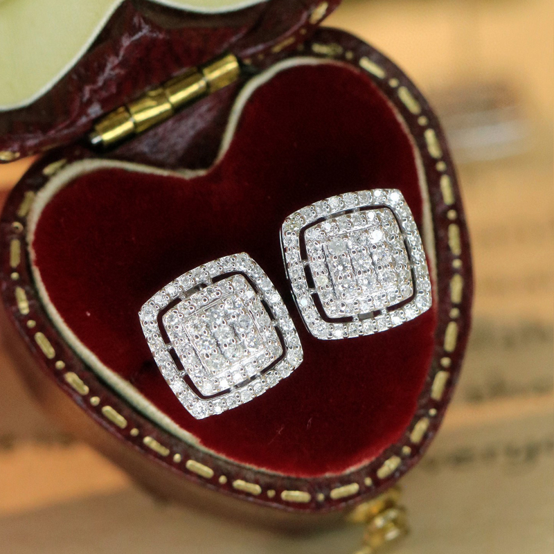Aazuo Luxury life Jewely 18K W - Diamond Stud Earrings review and price