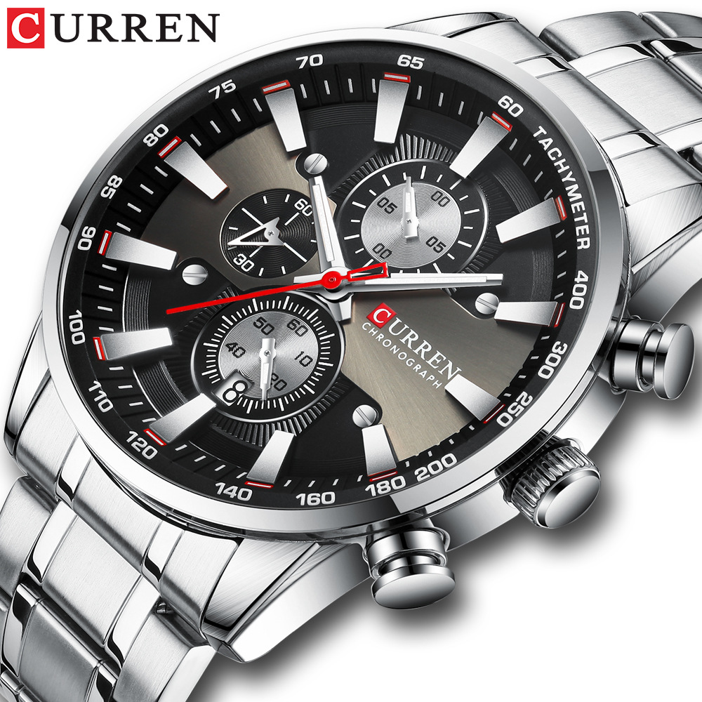 CURREN 8351 Men's Quartz Watch - Jewelry Watches Silver review and price