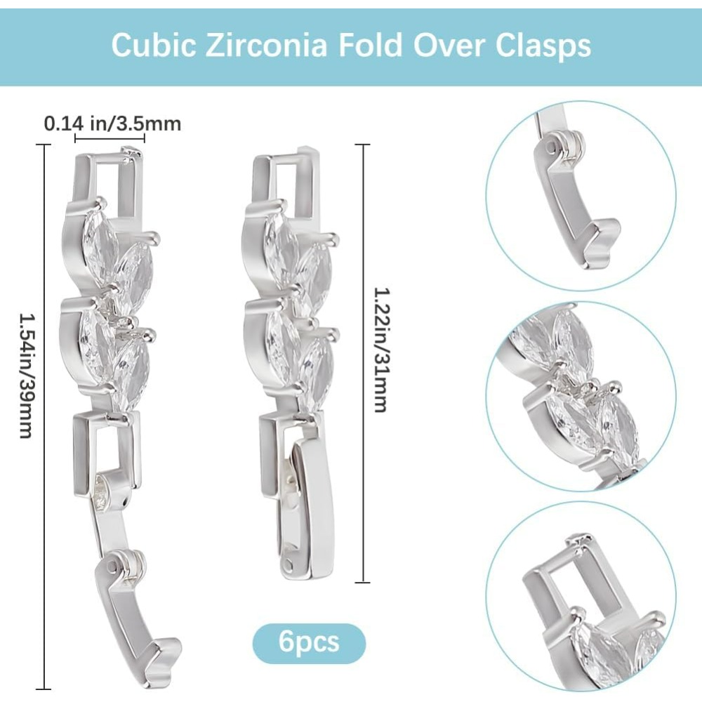 1 Box 6Pcs Bracelet Extender C - Jewelry Watches Silver review and price