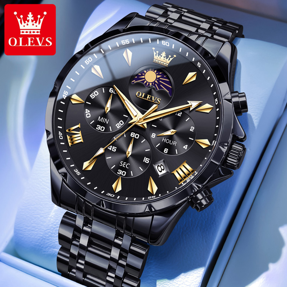 OLEVS 3653 Brand Moon Phase Ca - Jewelry Inspired Watches review and price