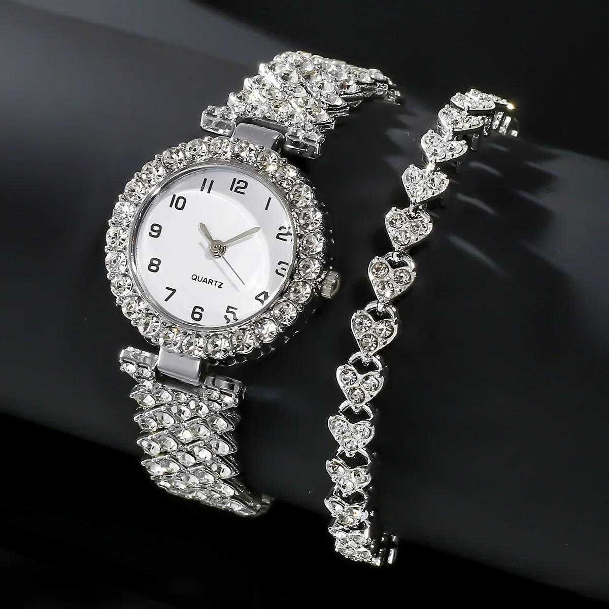 1pcs/2pcs Luxury Fashion Women - Jewelry Watches Silver review and price