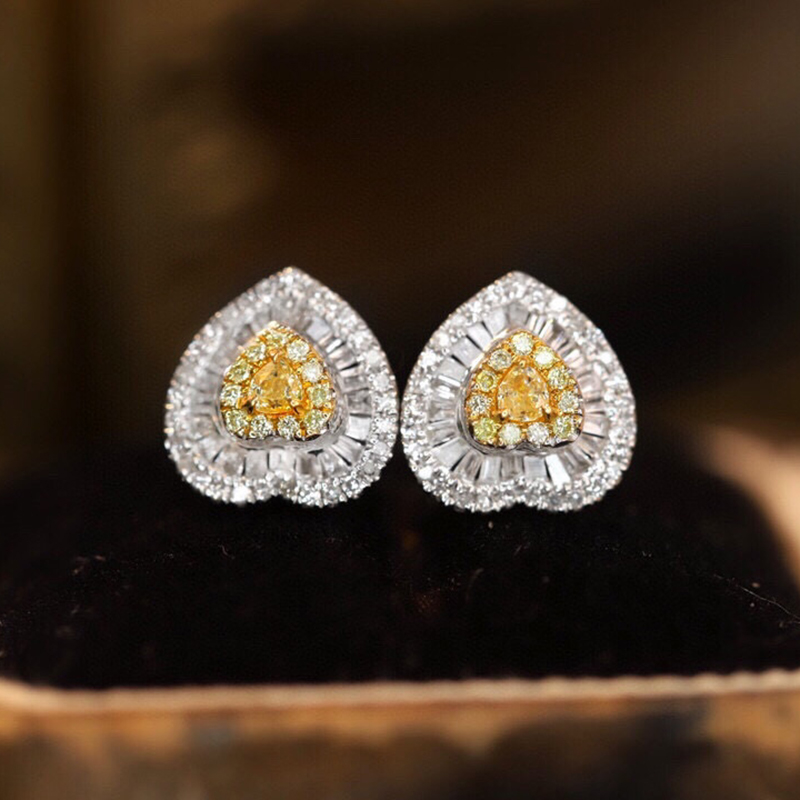 Aazuo Real 18K Solid White Gol - Diamond Stud Earrings review and price
