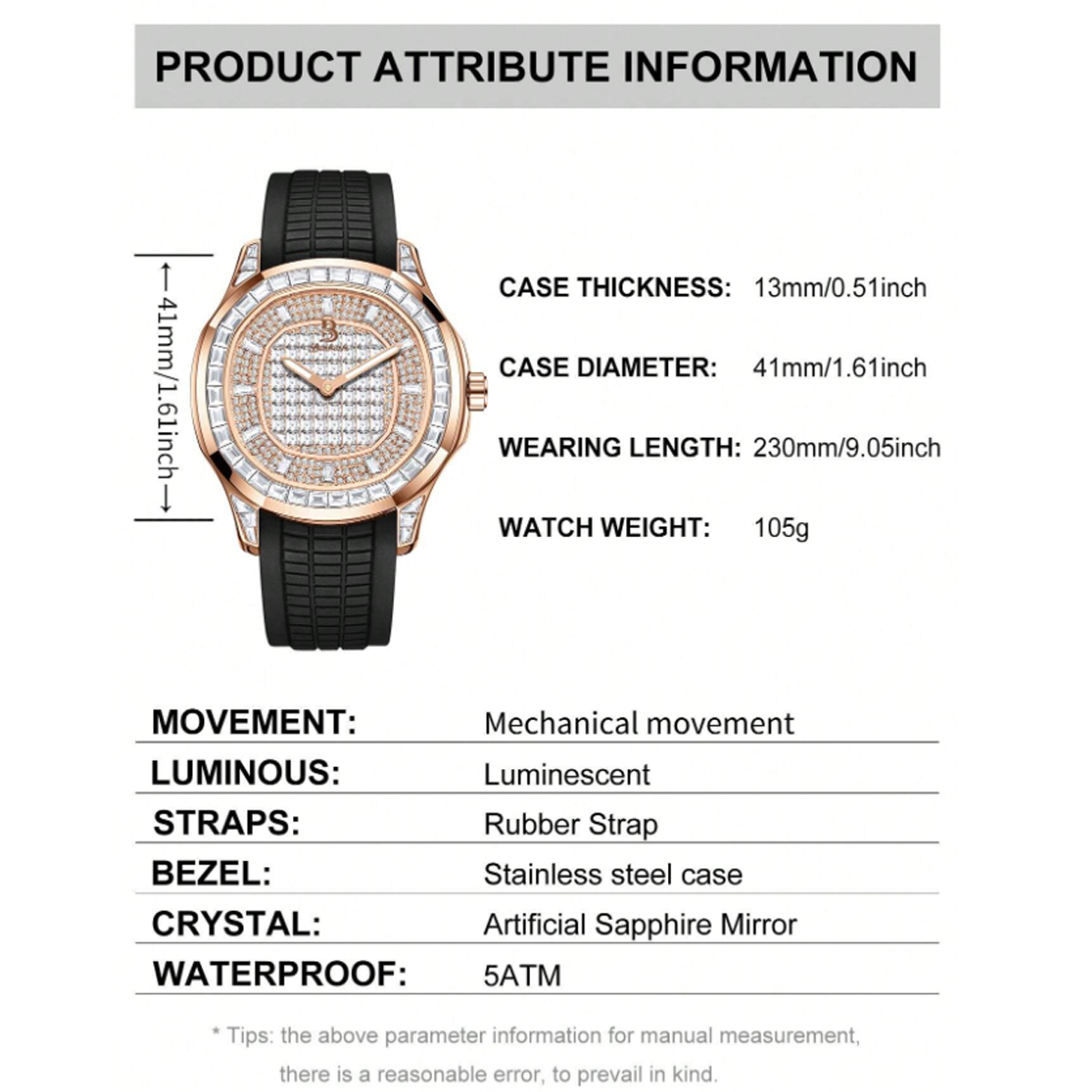 Automatic Mechanical Watch for - Stones Watches & Jewelry In Sweden Ab review and price