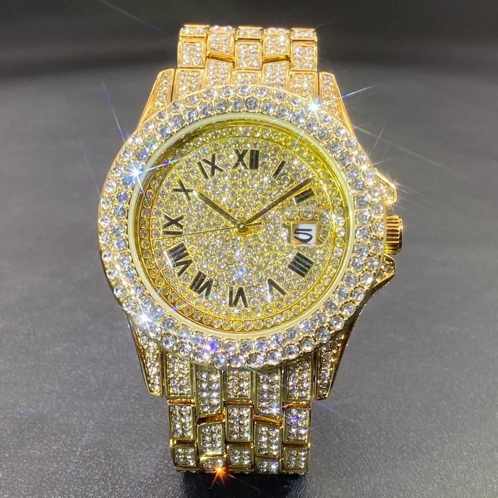 Big Gold Silver Black Wristwat - Stones Watches & Jewelry In Sweden Ab review and price