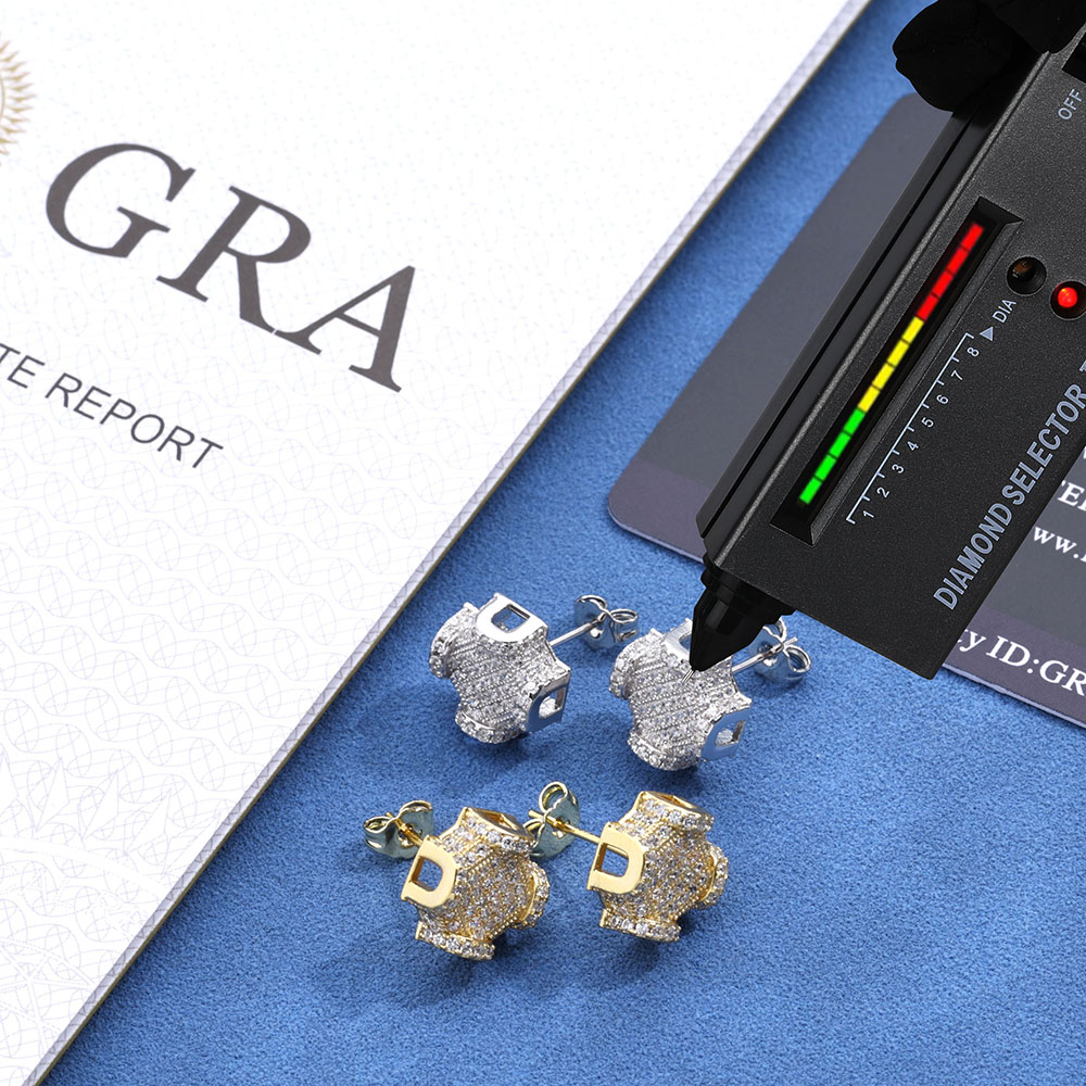 ESKEEM Fine Jewelry 12mm Iced  - Diamond Stud Earrings review and price