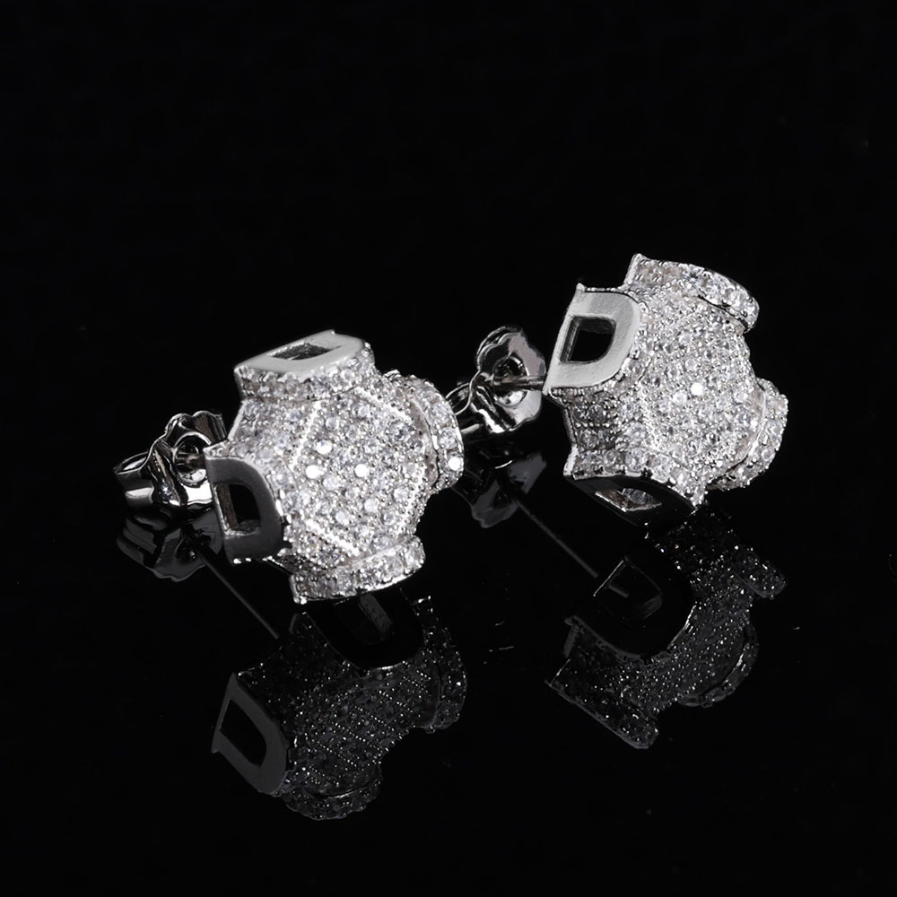 ESKEEM Fine Jewelry 12mm Iced  - Diamond Stud Earrings review and price