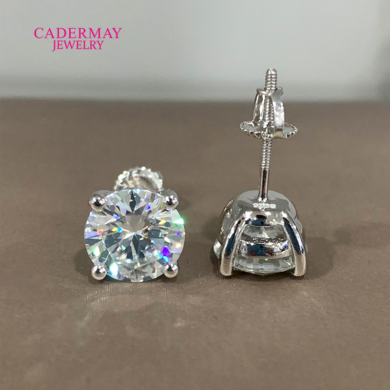 High Quality 4 Prongs Screw Ba - Diamond Stud Earrings review and price